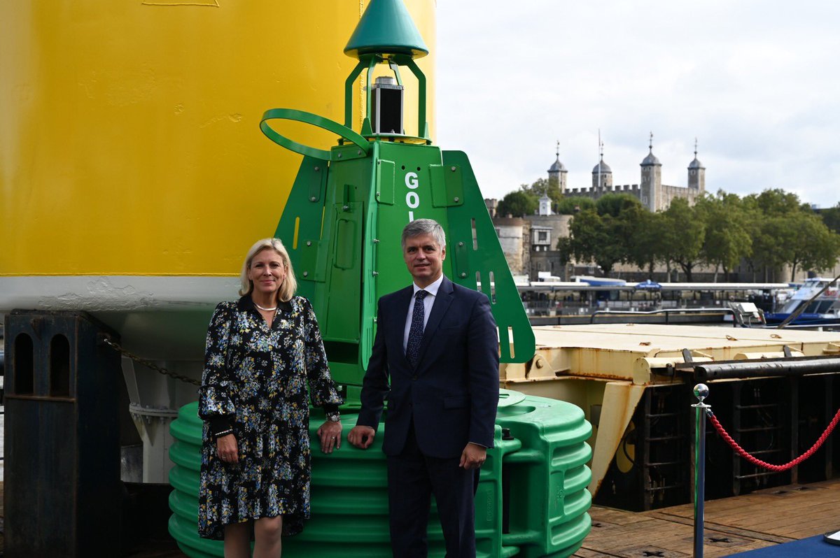 CharlotteV's tweet photo. At the Maritime Careers &amp; Opportunities event today, I announced Trinity House and KILO as new partners for our maritime cadetships and VR training package. 

This will give Ukraine's seafaring sector the skills boost it vitally needs in its war effort. 
🇺🇦🇬🇧 

#LISW23 https://t.co/OdaoHIDG5n