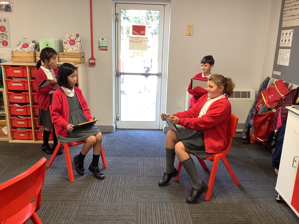 StPhilipsY5B's tweet photo. This week in English, Year 5 took part in an interview, acting as journalists and asking questions about an event in our story. @StPhilipCEAP #TeamStPhilips https://t.co/rFguRndeNa