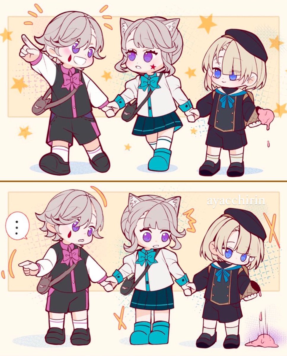 oh-oh ...🍦🏰 
#freminet #Lyney #Lynette