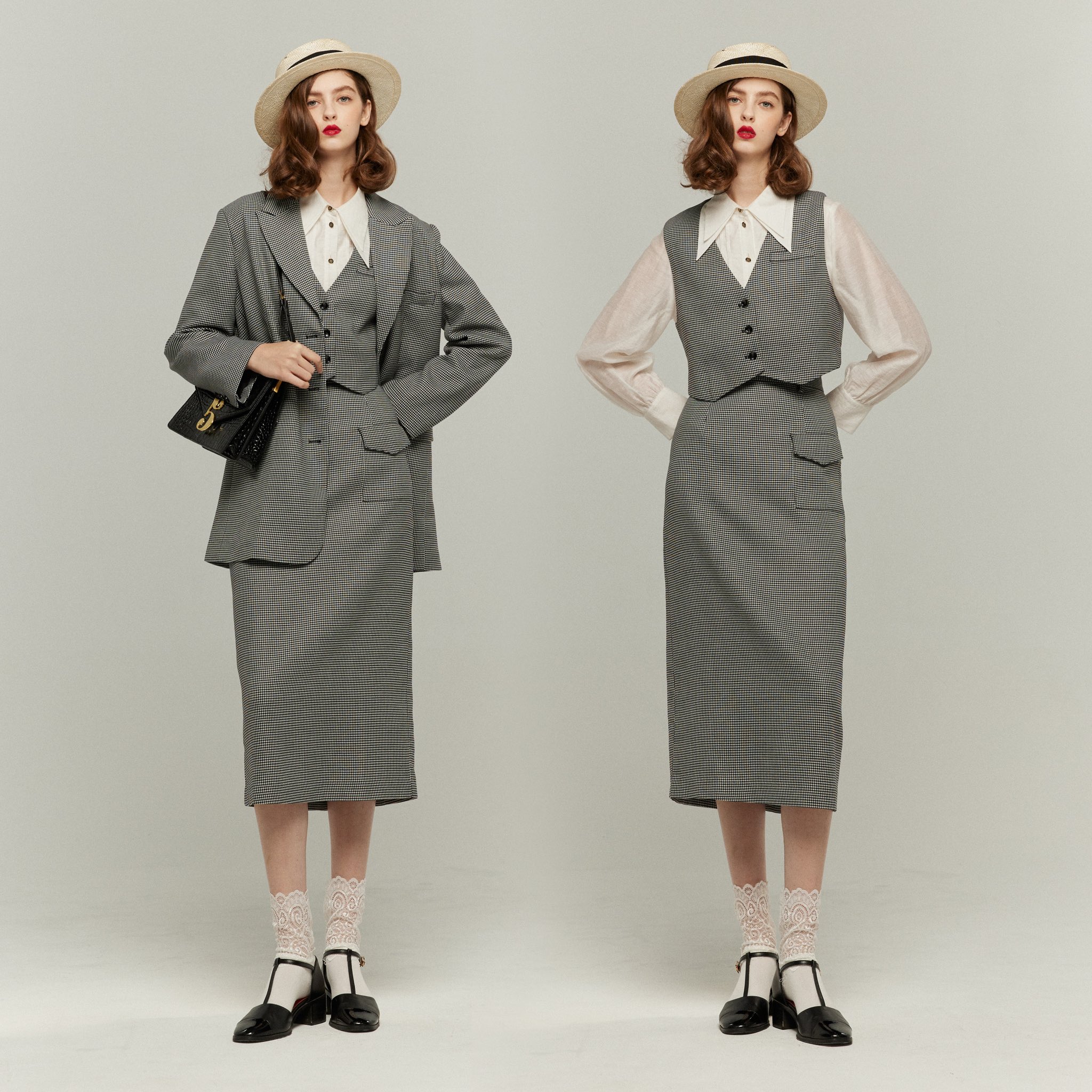 中古】トゥエンティーズ TnewTies セットアップ クラシカルパターン  