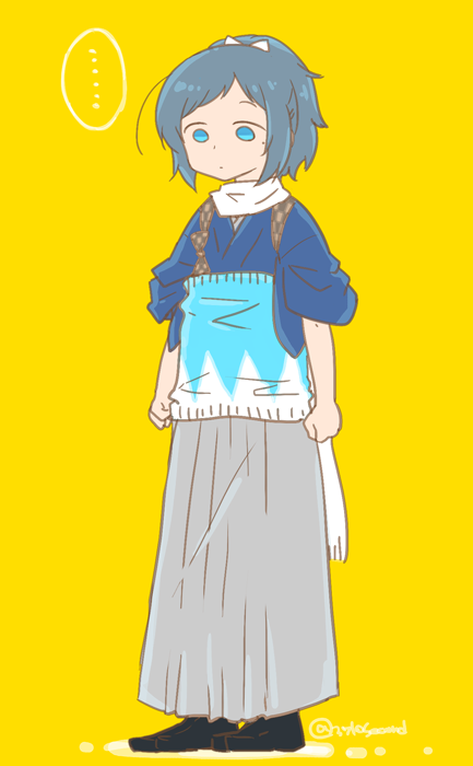大和守安定 「おへそみせてくれる安定くんとしまわれる安定くん(再放送)この衣装かわいくて大好き」|みなとのイラスト