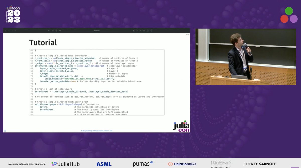 Interdisciplinary Physics Team (InPhyT) (@in_phy_t) on Twitter photo 📢Finally out the #JuliaCon 2023 talk “MultilayerGraphs.jl: Multilayer Network Science in Julia” presented by <a href="/PietroMonticone/">Pietro Monticone</a> and <a href="/Claudio__Moroni/">Claudio Moroni</a> at <a href="/MIT/">Massachusetts Institute of Technology (MIT)</a> <a href="/MIT_CSAIL/">MIT CSAIL</a>!
🌐 Website pretalx.com/juliacon2023/t…
📹 Video youtu.be/Q2PwKQCkZJ4
📑 Slides inphyt.github.io/Talks/2023/Jul… 📢Finally out the #JuliaCon 2023 talk “MultilayerGraphs.jl: Multilayer Network Science in Julia” presented by <a href="/PietroMonticone/">Pietro Monticone</a> and <a href="/Claudio__Moroni/">Claudio Moroni</a> at <a href="/MIT/">Massachusetts Institute of Technology (MIT)</a> <a href="/MIT_CSAIL/">MIT CSAIL</a>!
🌐 Website pretalx.com/juliacon2023/t…
📹 Video youtu.be/Q2PwKQCkZJ4
📑 Slides inphyt.github.io/Talks/2023/Jul…