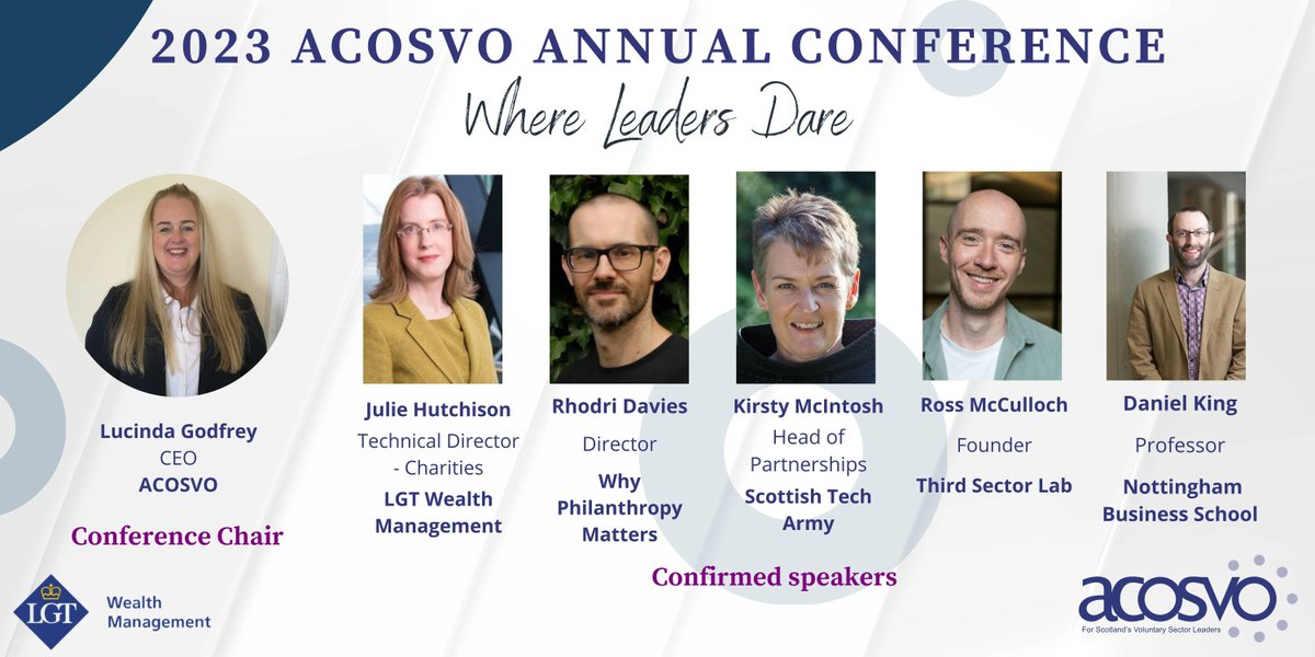 We are hugely excited to have secured an incredible line-up of speakers for 2023 @ACOSVO Annual Conference.

Early bird tickets are selling fast! Get in early and save £30 off your ticket: bit.ly/3Z5EtJm

#ACOSVOconf23 #leadership #voluntarysector