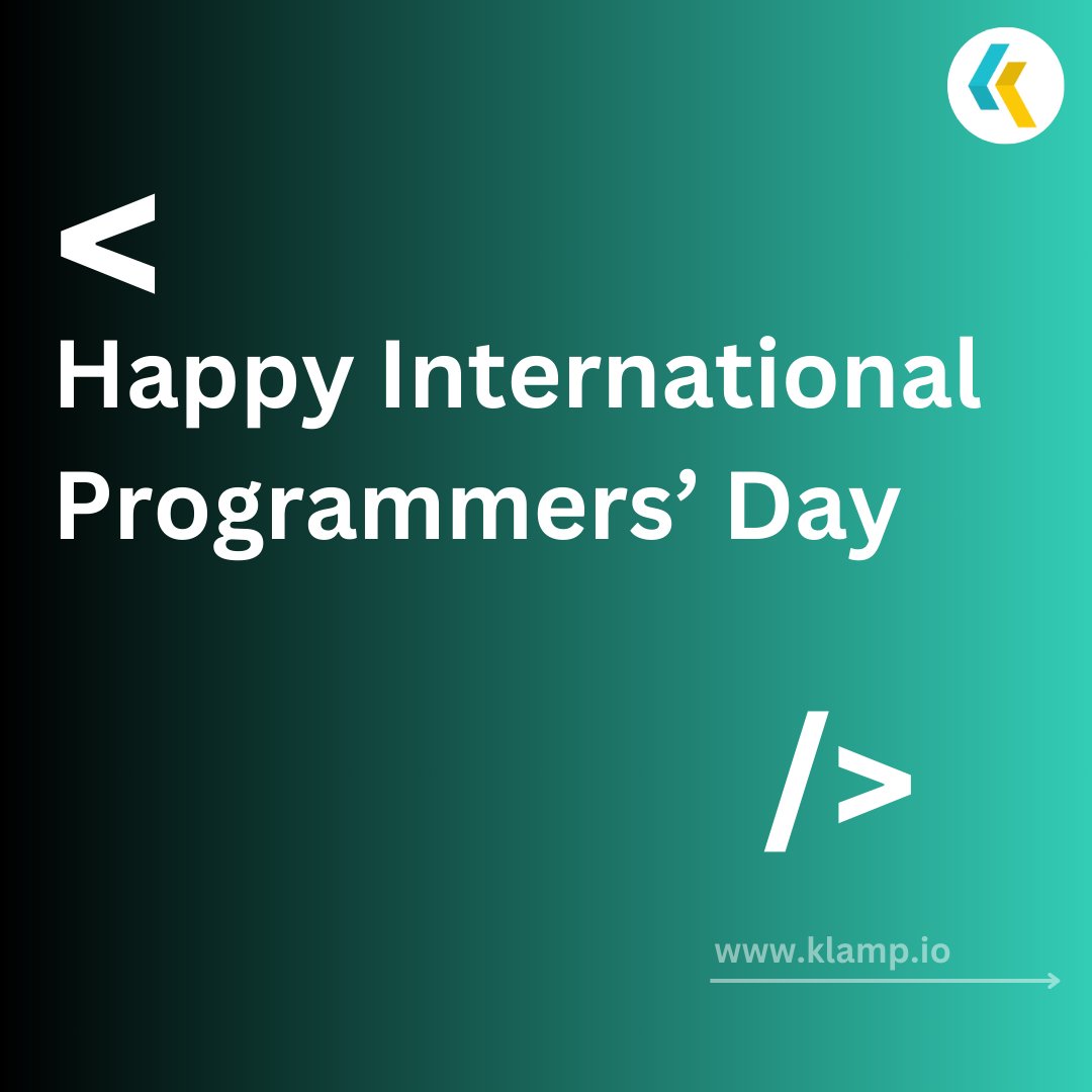 getklamped's tweet image. Celebrating World Programmers' Day!
As we honor the brilliant minds behind the code, let's recognize the unsung heroes who turn ideas into reality, solving problems and shaping the digital world.
#WorldProgrammersDay #CodingHeroes #TechInnovators