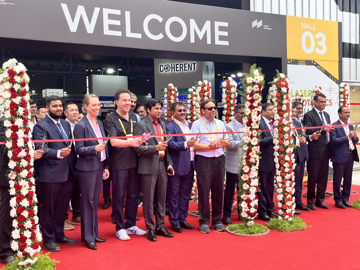CoherentLaser's tweet photo. Our own Dr. Giovanni Barbarossa &amp; Dr. Sanjai Parthasarati inaugurated the @LWOPIndia at the @BIECentre today.

Visit our booth LA11 in hall 3 to learn more about our latest photonics innovations. See you there! 👋

#LaserWorldofPhotonicsIndia #laser #photonics @CoherentLaserIN https://t.co/iN8VN1XFfs