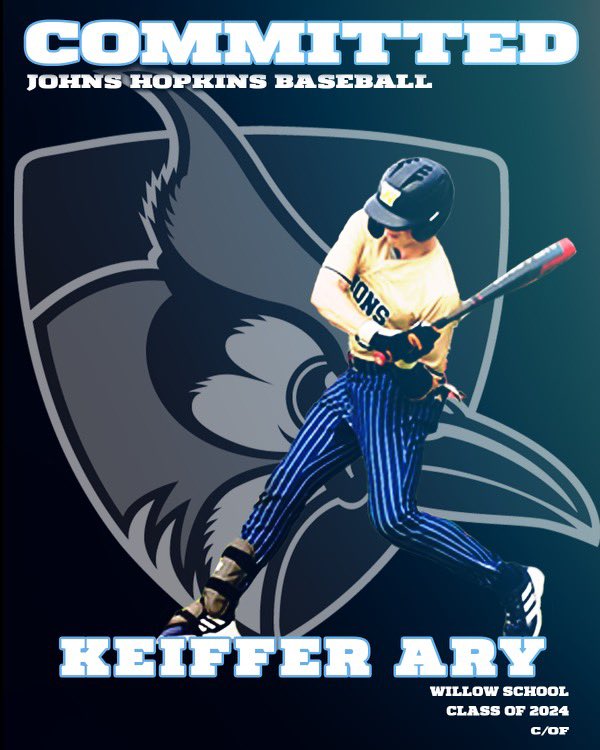 I am excited to announce that I will be continuing my athletic and academic careers at Johns Hopkins University.  I am blessed and extremely thankful to have this opportunity.  #GoHop 
<a href="/JHUBaseball/">Johns Hopkins Baseball</a> <a href="/NOCABaseball/">NOCA Baseball</a>