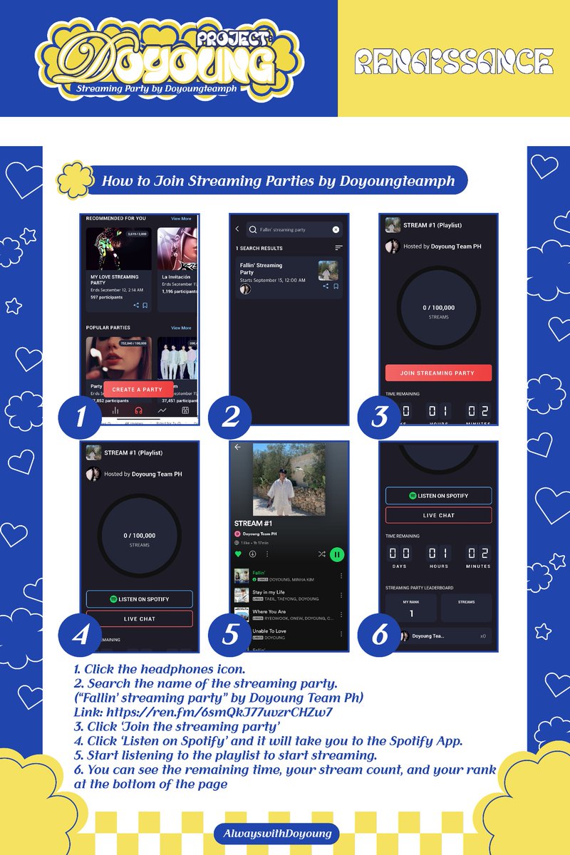DoyoungTeamPH's tweet photo. You can check our guides below on how to create your own Stationhead and Renaisaance accounts!

We will be hosting streaming parties in the upcoming days so stay tuned for that! 💙

#DOYOUNG #NCT도영 https://t.co/ca5HT0aMVj