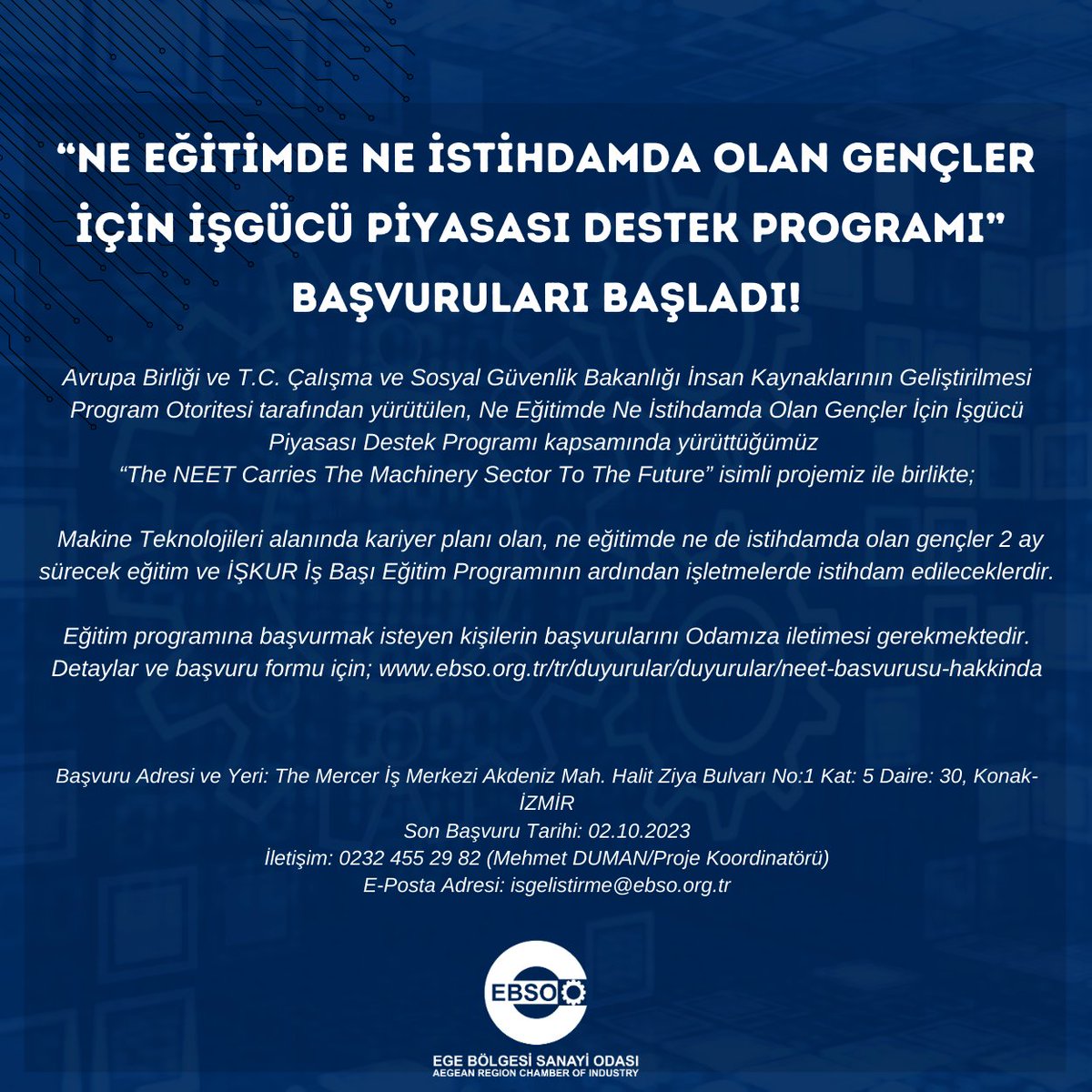 📣 “Ne Eğitimde Ne İstihdamda Olan Gençler İçin İşgücü Piyasası Destek Programı” başvuruları başladı!