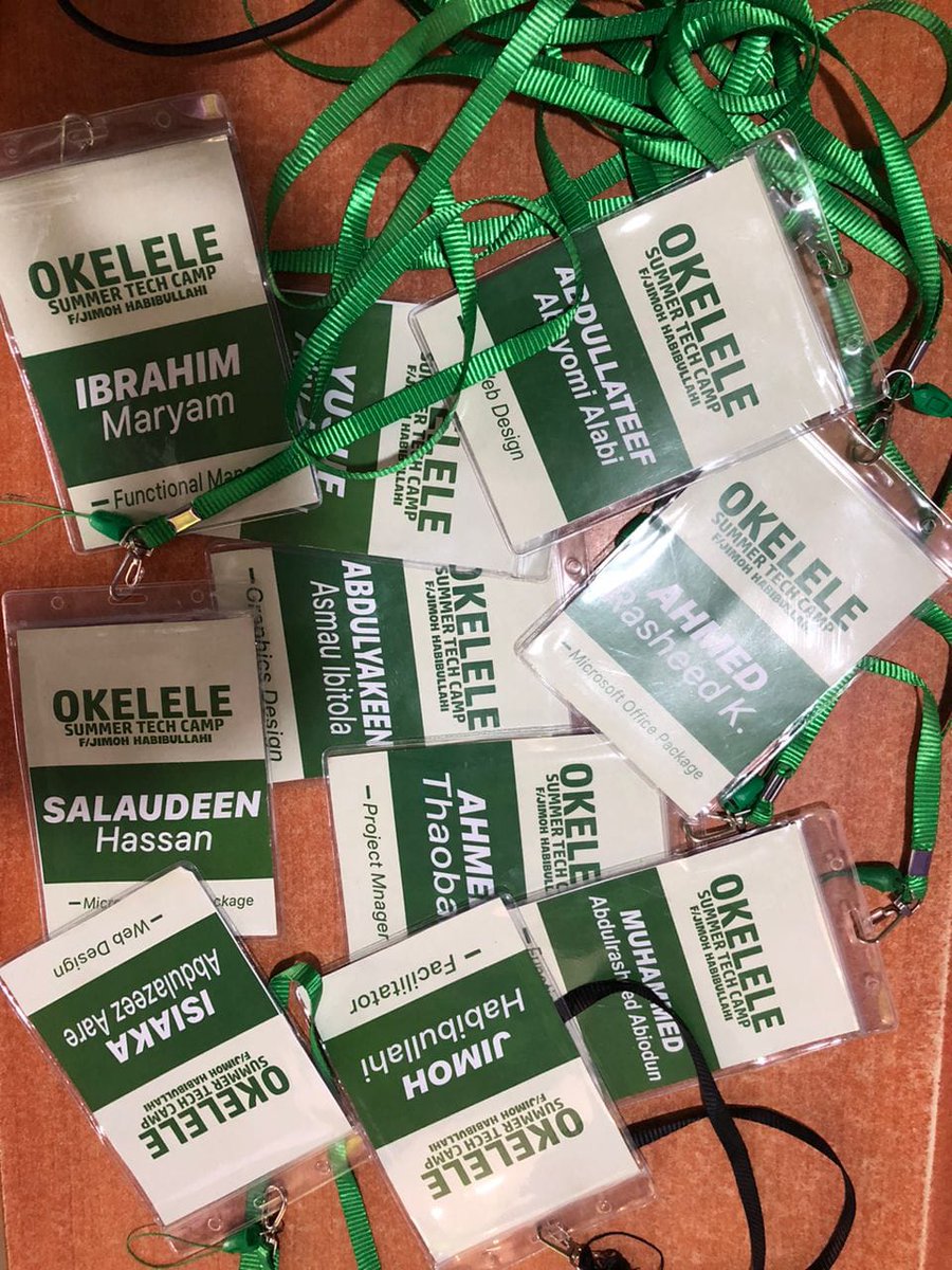 Check out the Sleek and Design of our Community (Okelele Summer Technology Camp) Tutor Identity cards✨

#okelele #technology #TechInnovation #techcareers #techcommunity #summercamp2023