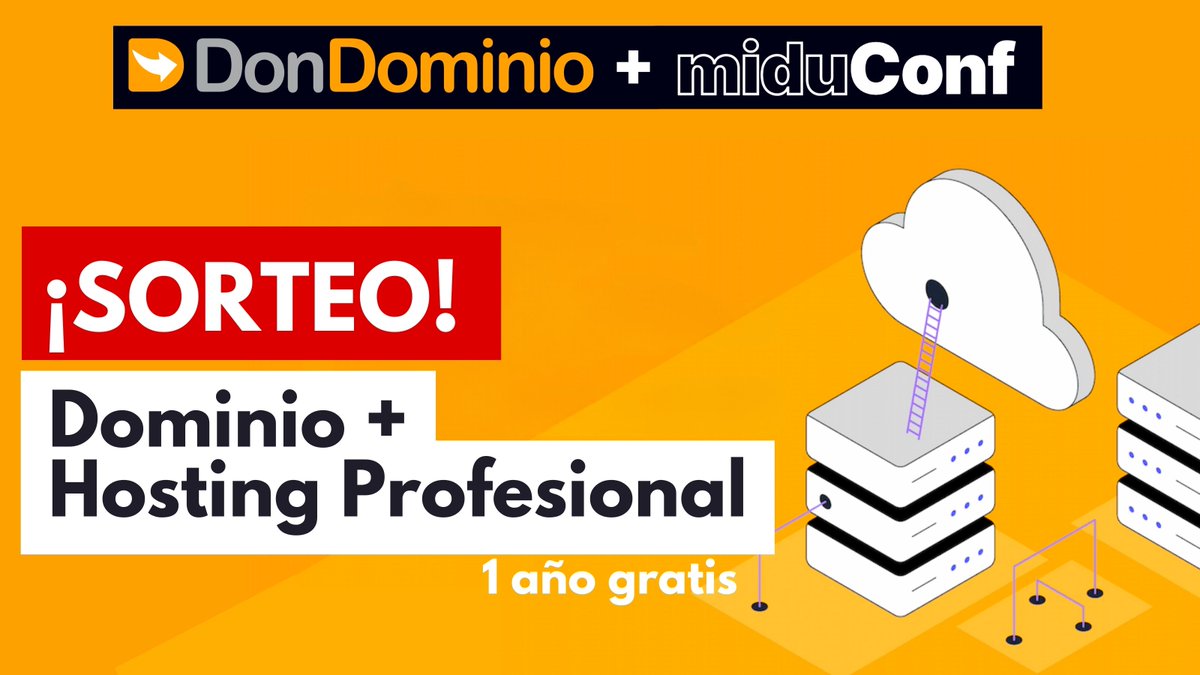 midudev's tweet image. ¡SORTEO de 3x Dominios + Hosting Profesional 1 año!
Pasos para participar:
1️⃣ Sigue @DonDominio
2️⃣ Cita este post y comenta para qué lo usarás
Transforma tus ideas en realidad con esta oportunidad.
¡Gracias a DonDominio por participar en la #miduConf!