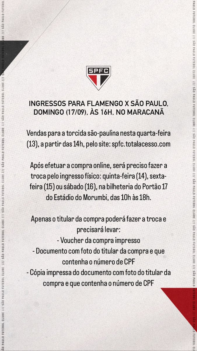 Ingressos Jogo do São Paulo - Comprar, Bilheteria