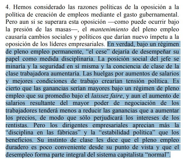 Kalecki siempre tuvo razón.