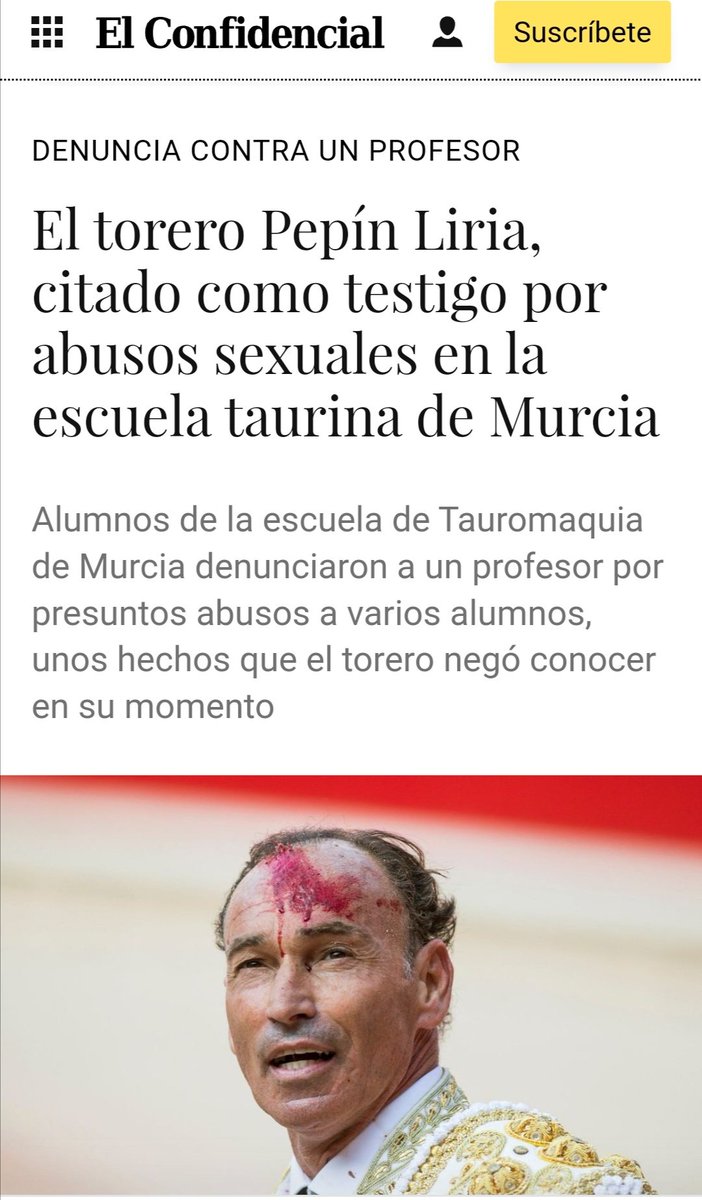 FonsiLoaiza's tweet photo. El tenista Carlos Alcaraz se fue ayer a los toros en Murcia con Pepín Liria, que fue citado como testigo de abusos sexuales en la escuela de toros que dirigía. Uno de sus monitores (José María Otín) fue detenido por abusar sexualmente de 10 alumnos menores. https://t.co/NELjlwyQR7