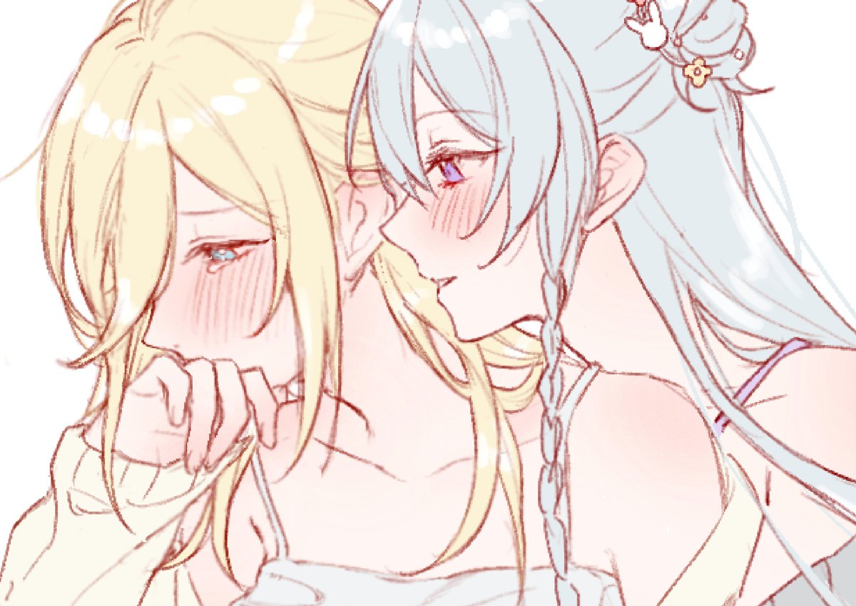 #渉英 
R18⚠️にょたゆり渉英
息抜きらくがき一枚🚺💗🚺 
poipiku.com/7127540/931210…