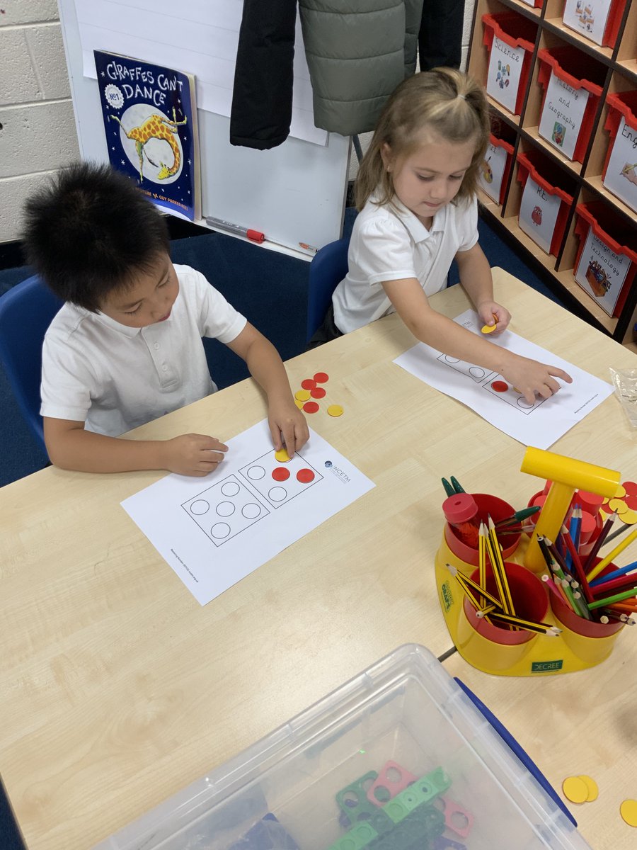 Gorsefield's tweet photo. Starting our afternoon off in Year 1 with some number sense, using our die patterns to make 5 #NumberSense #workingmathematically https://t.co/lqeiqlU3Ul