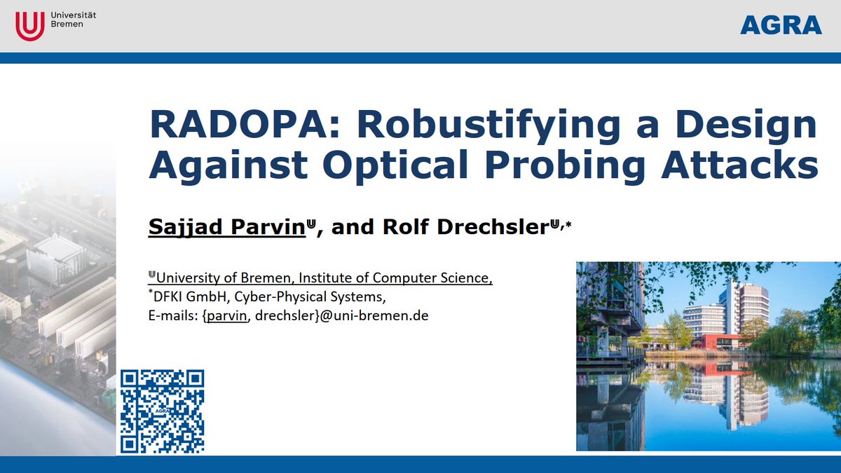 Tomorrow at #OrConf23 Sajjad Parvin will talk about "RADOPA: Robustifying a Design Against Optical Probing Attacks".
*
Website: orconf.org
*
#conference #open #source #semiconductor #designers