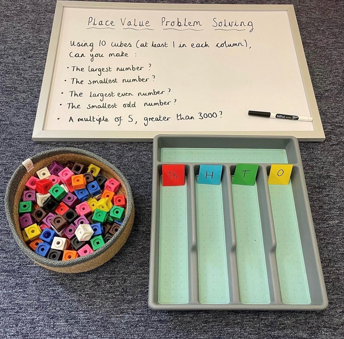 WhiteRoseEd's tweet image. With some household utensils and a little imagination, it is easy to make learning place value fun ✨  Get inspired with more place value resources: bit.ly/47trWn3

📸 mathscornerworcester

#placevalue #learningmaths #teachingideas