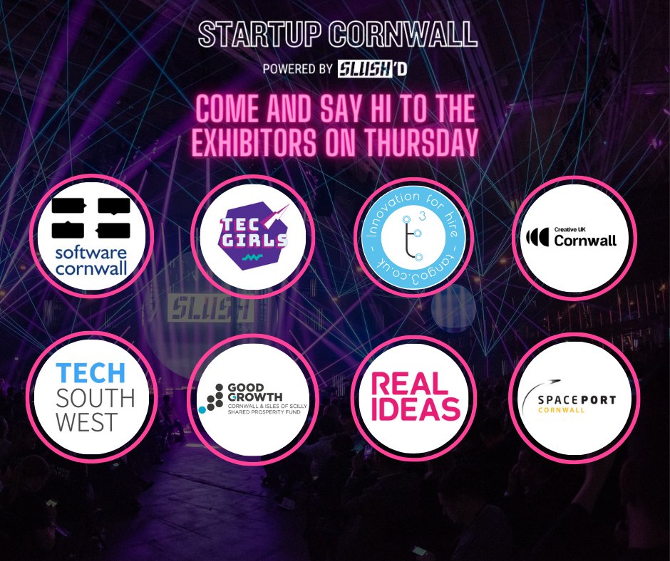 Startup Cornwall (Cornwall Slush'D) (@startupcornwall) on Twitter photo We'd like to introduce you to our incredible exhibitors. Their aim - to empower founders and startups, helping you grow and thrive.
@TECgirls <a href="/tango3UK/">Tango3</a> <a href="/WeAreCreativeUK/">Creative UK</a> <a href="/TechSWofficial/">Tech South West</a> <a href="/CIOSGoodGrowth/">CIOS Good Growth Fund</a> <a href="/SpaceCornwall/">Spaceport Cornwall</a> <a href="/realideasorg/">Real Ideas</a> We'd like to introduce you to our incredible exhibitors. Their aim - to empower founders and startups, helping you grow and thrive.
@TECgirls <a href="/tango3UK/">Tango3</a> <a href="/WeAreCreativeUK/">Creative UK</a> <a href="/TechSWofficial/">Tech South West</a> <a href="/CIOSGoodGrowth/">CIOS Good Growth Fund</a> <a href="/SpaceCornwall/">Spaceport Cornwall</a> <a href="/realideasorg/">Real Ideas</a>