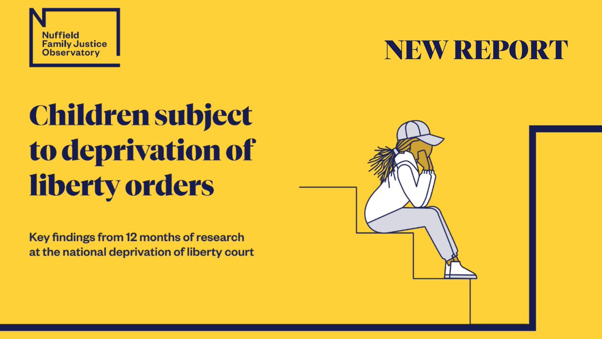 NEW REPORT 

We have been publishing data from the national deprivation of liberty court since it launched in July 2022 

Our latest report looks at the data trends and uncovers what we have learned over the past 12 months

nuffieldfjo.org.uk/resource/child…