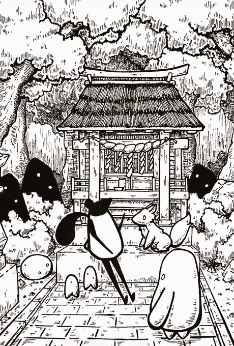 幻想たちの小さな祠

#イラスト
#アナログ絵 