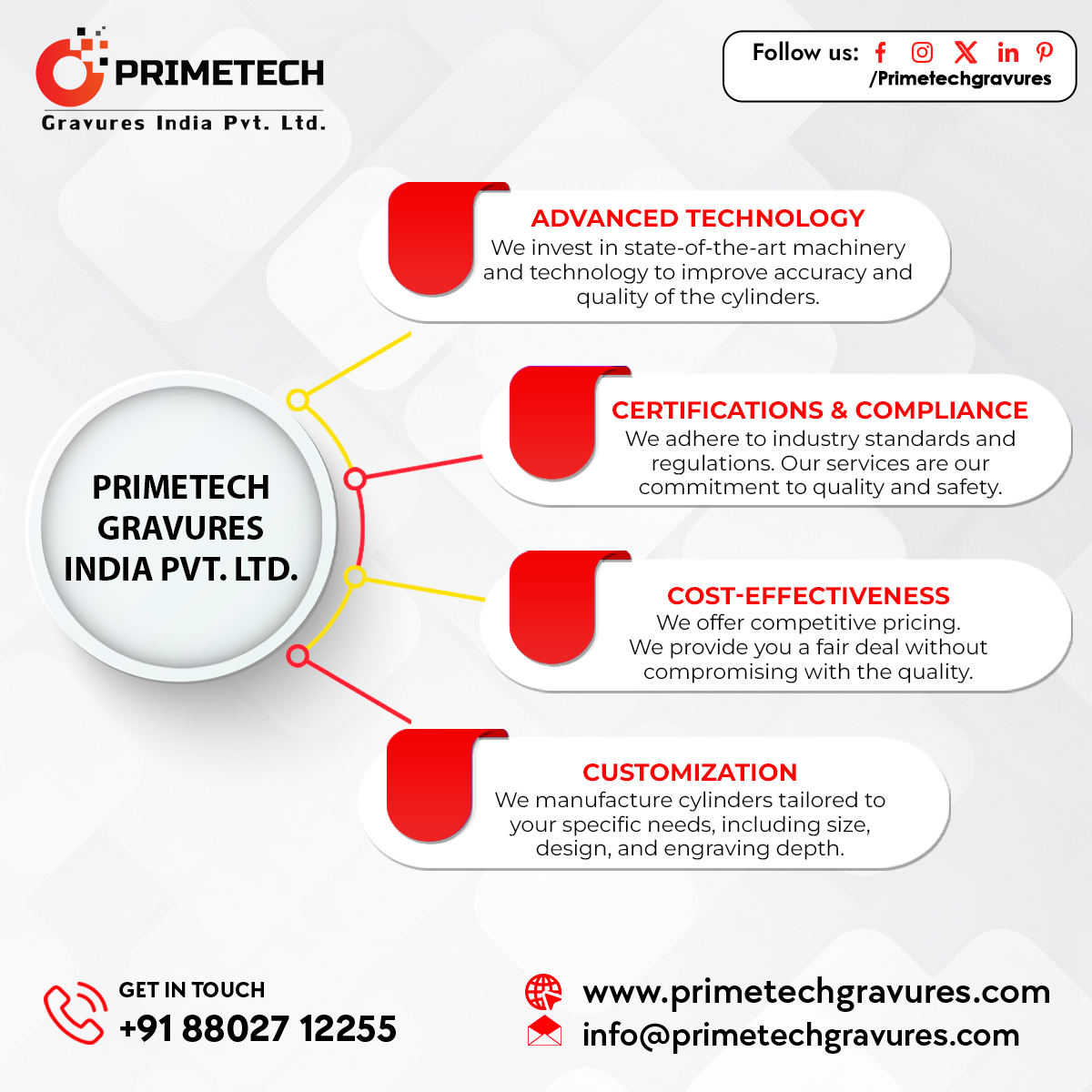 primetchgravure's tweet photo. We, Primetech Gravures India Pvt. Ltd., represent ourselves as a popular, reliable &amp; capable rotogravure cylinder supplier &amp; manufacturer that thoroughly asses every business’s printing &amp; packaging &amp; provides the most suitable printing solution.

#primetech #rotogravurecylinder https://t.co/AcbqbWOGYR