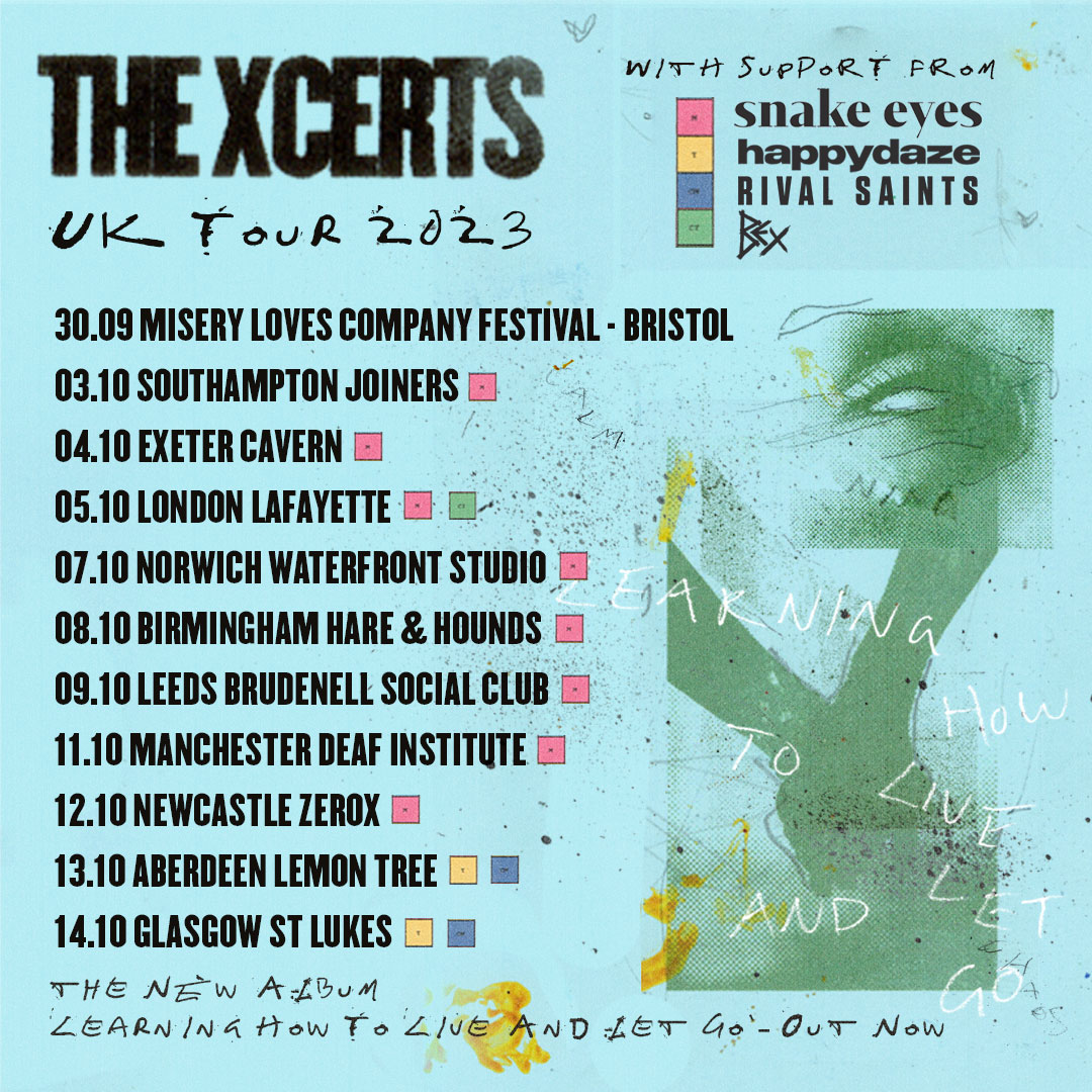 We are delighted to announce <a href="/wehavesnakeeyes/">snake eyes</a>  , <a href="/happydazeuk/">happydaze</a> , <a href="/BEXBEXMUSIC/">BEX</a>  and <a href="/rivalsaints/">Rivalsaints</a>  will be joining us on select dates throughout the UK in October. Gonna be a hell of a tour! 
Get your tickets here: thexcerts.komi.io