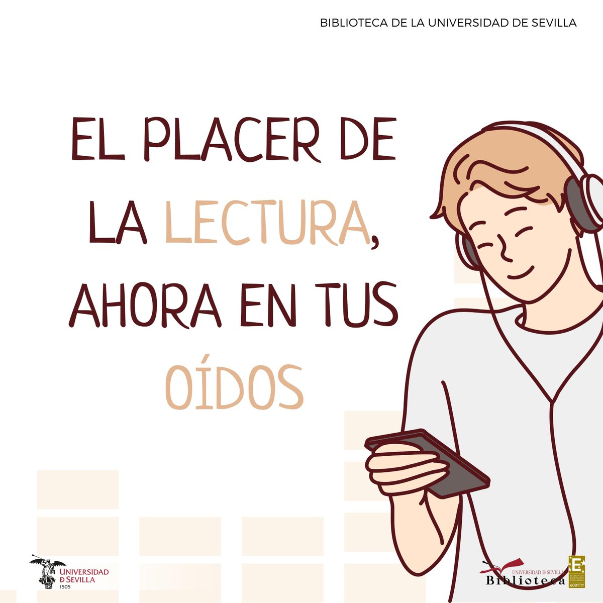 Biblioteca_US's tweet photo. Escucha, escucha... #audiolibros en la Biblioteca de la @unisevilla. ¿Lo has escuchado? Bueno... leído
Aquí el acceso: https://t.co/lTbJNulTkg @twitCADUS @InvestigaUS #lecturas #libros #escuchar #vivelaBUS #préstamo https://t.co/momtkNfWdX