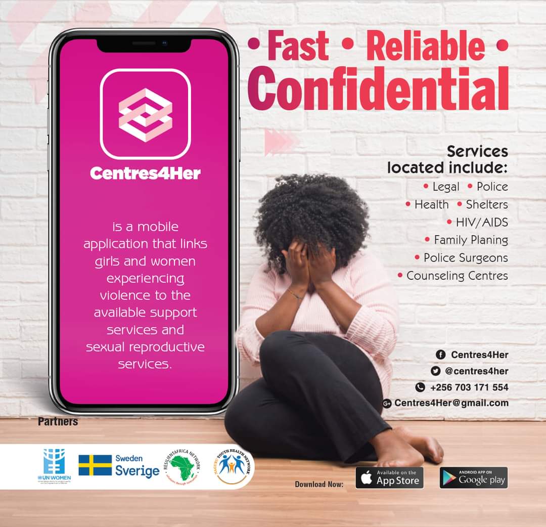 We are excited to be using the Centres4Her mobile app to support university students who have experienced GBV. The app provides access to free post-violence services, such as counseling, legal aid, and medical care. #EndGBV #UGANET4SocialJustice @kiuvarsity @UNFPAUganda
