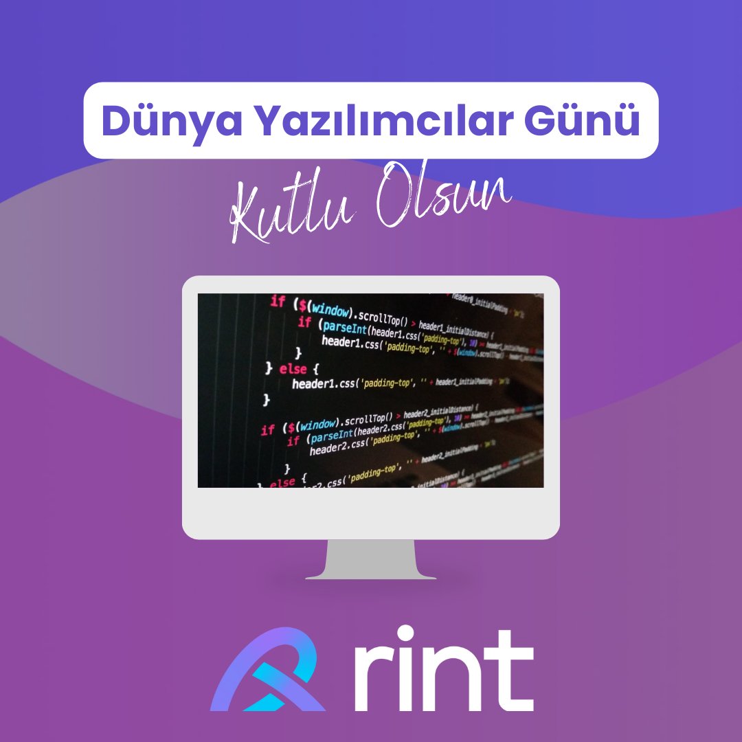 13 Eylül Dünya Yazılımcılar Günü Kutlu Olsun.

#13Eylül #YazılımcılarGünü #DijitalDönüşüm