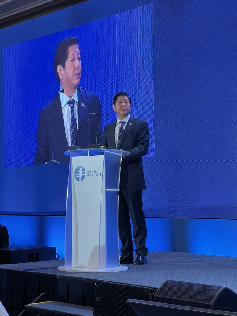 President Marcos of the Philippines speaking at the 2023 Milken Institute Asia Summit on the Philippine economy, trade, and investment. <a href="/MilkenInstitute/">Milken Institute</a> <a href="/bongbongmarcos/">Bongbong Marcos</a> <a href="/MI_AsiaCtr/">Milken Institute Asia</a> #Singapore #Philippines #trade <a href="/ASEAN/">ASEAN</a>