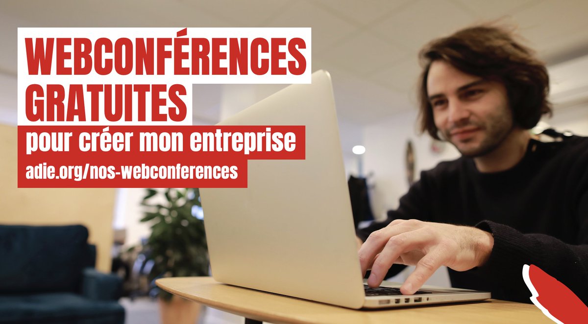 L'Adie propose 10 #webconférences pour les #entrepreneurs : gérer ma trésorerie, les aides de @pole_emploi, la protection sociale des indépendants avec l'<a href="/urssaf/">Urssaf</a>, la transition écologique, maîtriser mes coûts, et plus !  Inscription gratuite > adie.org/nos-webconfere…
