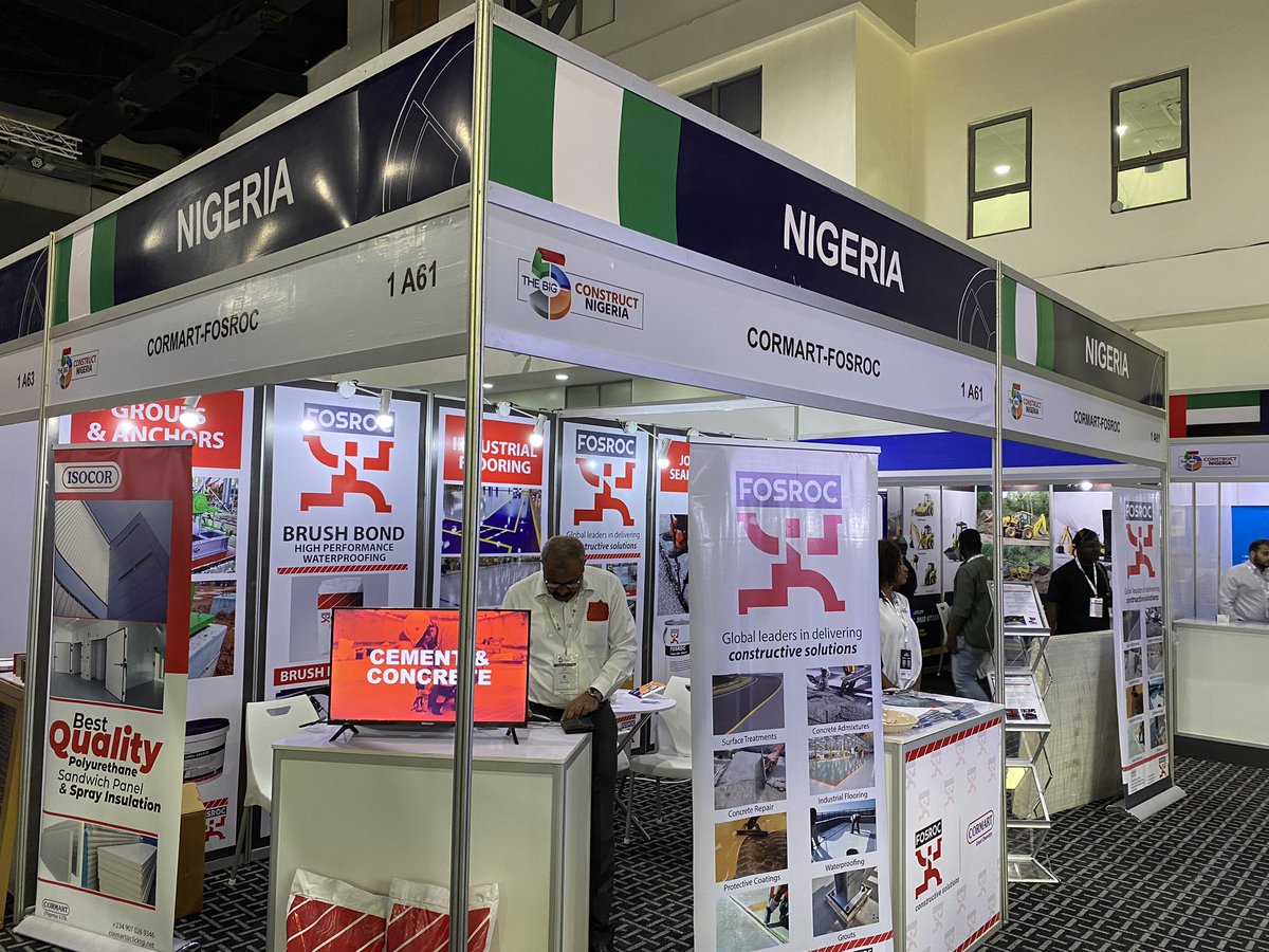 Cormart_constr's tweet photo. Last week, we participated as an exhibitor at Big 5 Construct Nigeria at Landmark Event Center, Lagos. 

We had a great time engaging with leaders, players and Organizations from across the construction industry globally. 

🧵 https://t.co/Y6rQi9YpuQ
