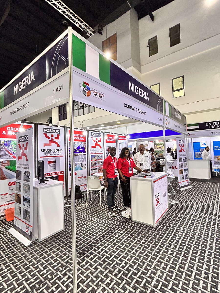 Cormart_constr's tweet photo. Last week, we participated as an exhibitor at Big 5 Construct Nigeria at Landmark Event Center, Lagos. 

We had a great time engaging with leaders, players and Organizations from across the construction industry globally. 

🧵 https://t.co/Y6rQi9YpuQ