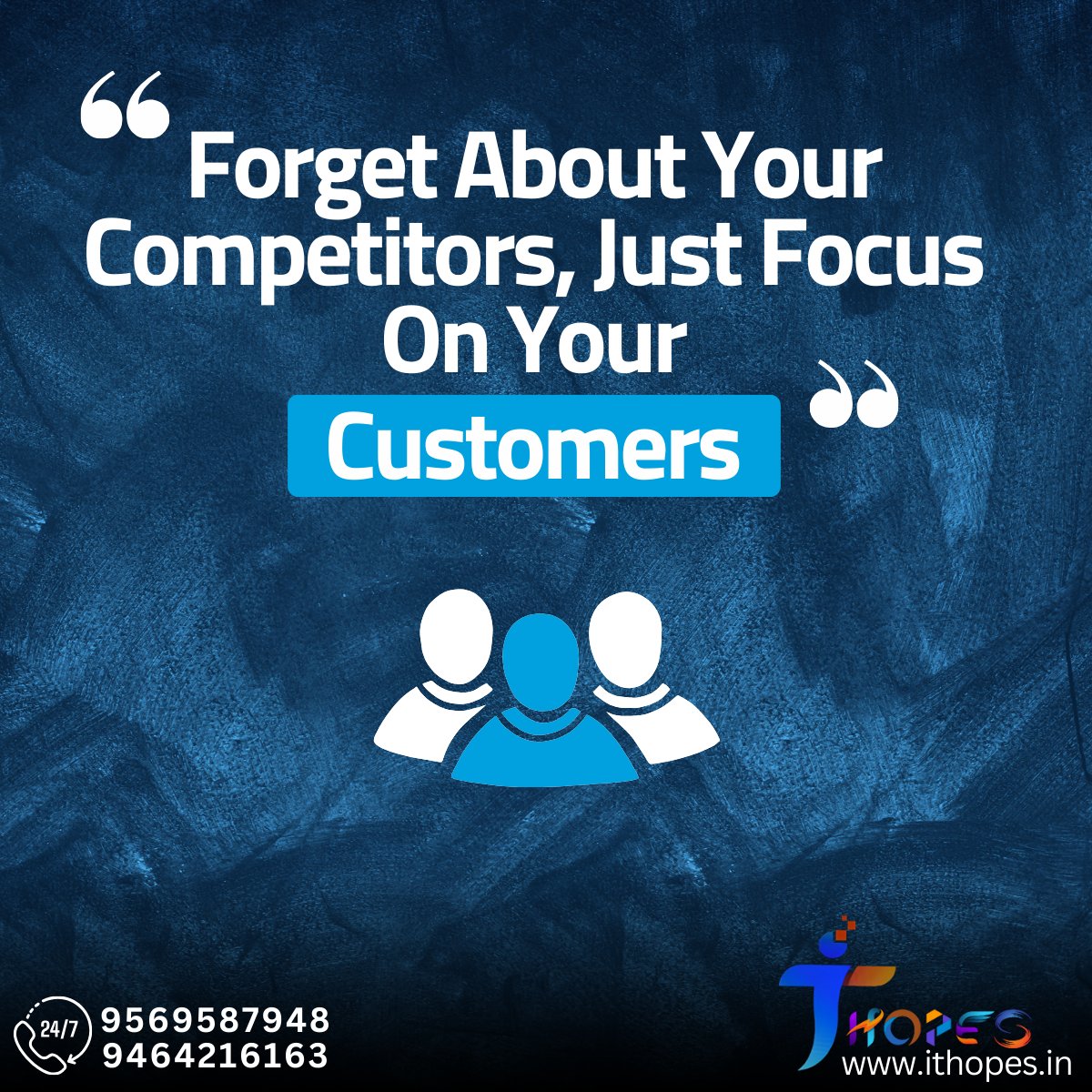 ithopesofficial's tweet photo. Forget About Your Competitors, Just Focus On Your Customers

It's time to shift your focus from your competitors to your customers.
💡 Why? Because happy customers = successful business.

#business #entrepreneur #motivation #marketing #success #smallbusiness #entrepreneurship https://t.co/Qkan83zHSu