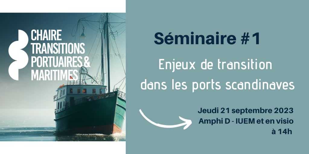 UmrAmure's tweet photo. 📢1er séminaire de la Chaire Transitions Portuaires &amp; Maritimes le 21/09 à 14h avec nos 2 invités qui nous parlerons de carburants verts dans les ports de Norvège et de la politique de l'UE en Arctique 🚢🌱🐻‍❄️tout savoir : https://t.co/1vnvMQ0orn https://t.co/Gehy68lc97