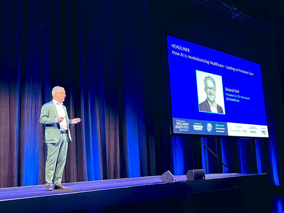Niels Christian Ganderup (@ncganderup) on Twitter photo Roland Rott’s (<a href="/GEHealthCare/">GE HealthCare</a> ) list of healthcare challenges where #AI can make a difference.
👉 50% of world’s population does not have access to basic healthcare.
👉 50% of HCPs are experiencing burnout.
👉 3rd highest cause of death is medical error.
#IntelligentHealthAI Roland Rott’s (<a href="/GEHealthCare/">GE HealthCare</a> ) list of healthcare challenges where #AI can make a difference.
👉 50% of world’s population does not have access to basic healthcare.
👉 50% of HCPs are experiencing burnout.
👉 3rd highest cause of death is medical error.
#IntelligentHealthAI
