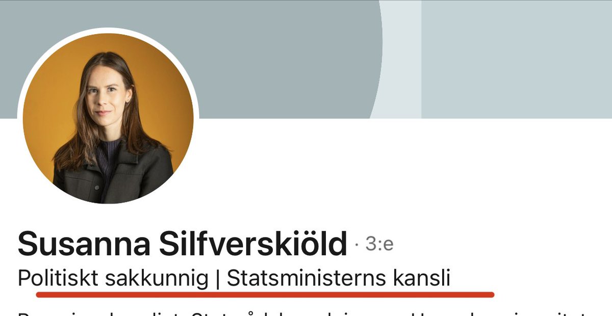 Det är skrämmande att en av de värsta lögnarna på X är politisk sakkunnig på Ulf Kristerssons kansli och att media inte granskar att hon pumpar ut desinformation flera gånger om dagen. 
<a href="/Aftonbladet/">Aftonbladet</a> <a href="/dagensnyheter/">Dagens Nyheter</a> <a href="/ETC_redaktionen/">Dagens ETC</a> <a href="/sydsvenskan/">Sydsvenskan</a> <a href="/Expressen/">Expressen</a> <a href="/SvD/">Svenska Dagbladet</a>