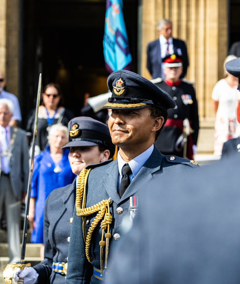 @RAF_Marham took part in Battle of Britain commemoration events in Norwich and Kings Lynn. They were joined in Norwich by @RAFMusic as they commemorated the Battle of Britain and exercised their Freedom of the City of Norwich marching marching in front of the City Hall.