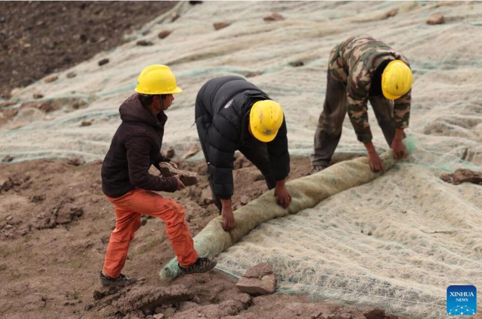 chinaorgcn's tweet image. Blankets made from coconut shells used for #grassland restoration in SW China&apos;s Sichuan china.org.cn/photos/2023-09… #coconutshell