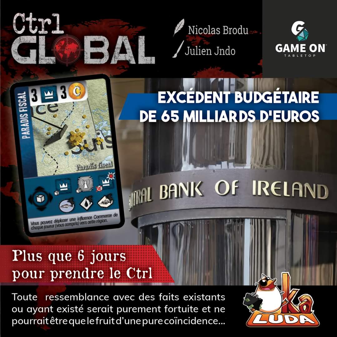 [🌍 Financement Ctrl Global 🌍]
Il reste 6 jours et nous avons besoin de votre soutien ! 😊       
Le lien : gameontabletop.com/cf843/ctrl-glo…

Prenez le Ctrl ! 😎 
#j2s #boardgames #KS #Project