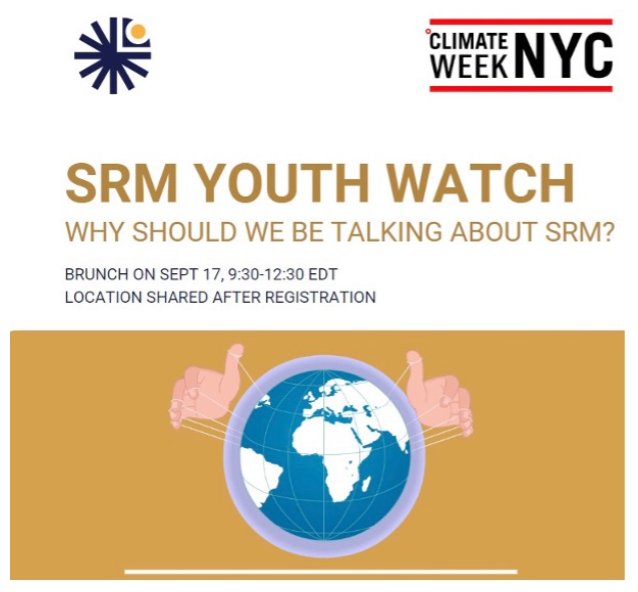 geoengineering1's tweet image. 🚨UPCOMING EVENT🚨

“Why should young people be talking about #SolarRadiationModification?”

A youth-led side event during New York Climate Week on 𝟏𝟕𝐭𝐡 𝐒𝐞𝐩𝐭𝐞𝐦𝐛𝐞𝐫 𝟐𝟎𝟐𝟑. @srmyouthwatch

📍Manhattan, Online

Details here ⬇️
climateweeknyc.org/events/solar-r…