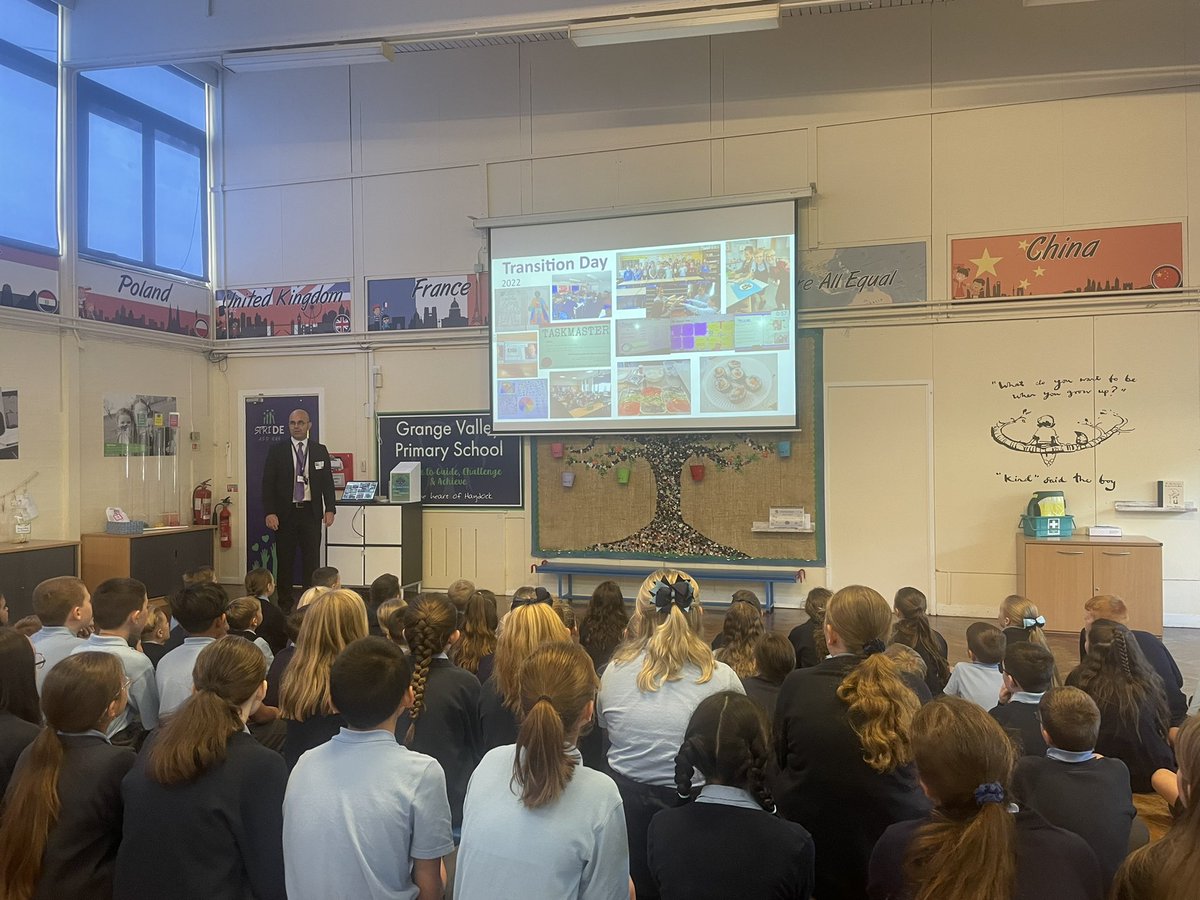 GrangeValley1's tweet photo. Thank you to Mr Chamberlain who came to speak to our Year 5 and 6 children about life at @OutwoodHaydock They are very excited to attend the open evening next week! #highschooltransition #transition #community https://t.co/wqtTKNWcA1