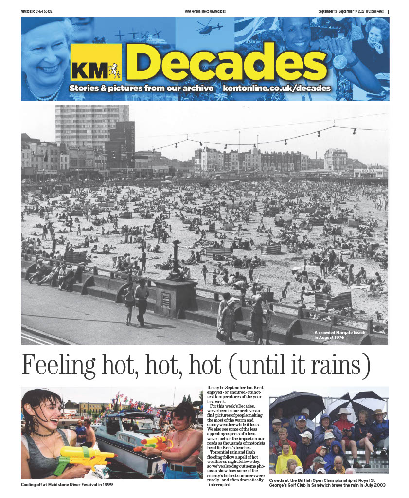 KMDecades's tweet photo. Free inside your KM paper this week - and every week - is our eight-page nostalgia supplement, KM Decades. This week we feature pictures of Kent's hottest summers - and the rain storms that brought them to an end... https://t.co/uUqWkMlGG2