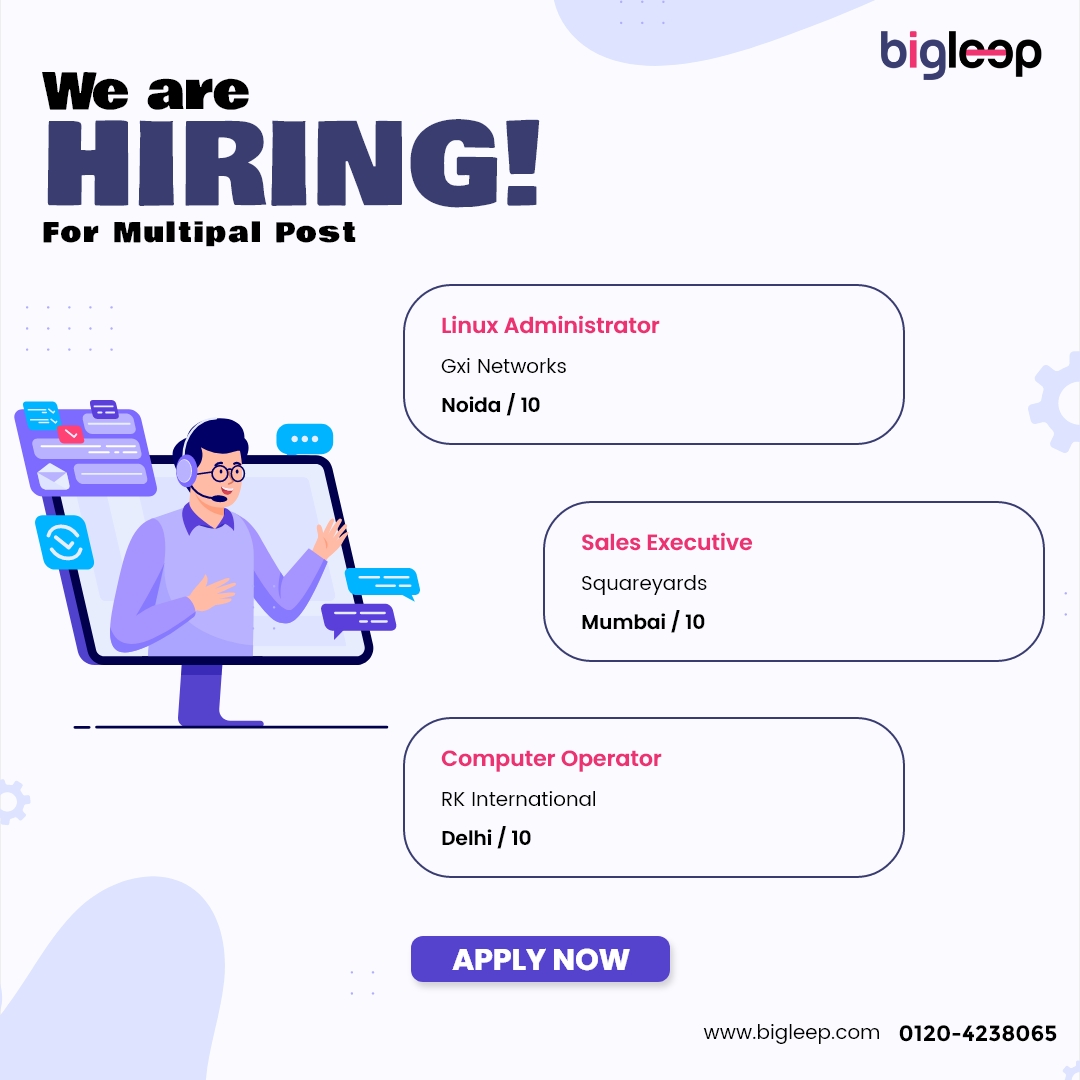 bigleep_india's tweet photo. Multiple locations Latest Private Post
Apply Now: https://t.co/dEZ1slHL1D
#job #work #jobs #jobsearch #business #career #hiring #love #recruitment #o #instagood #employment #working #careers #nowhiring #resume #linuxadministratorjobs #salesexecutivejobs #ComputerOperatorJobs https://t.co/LOZYYBOPpP