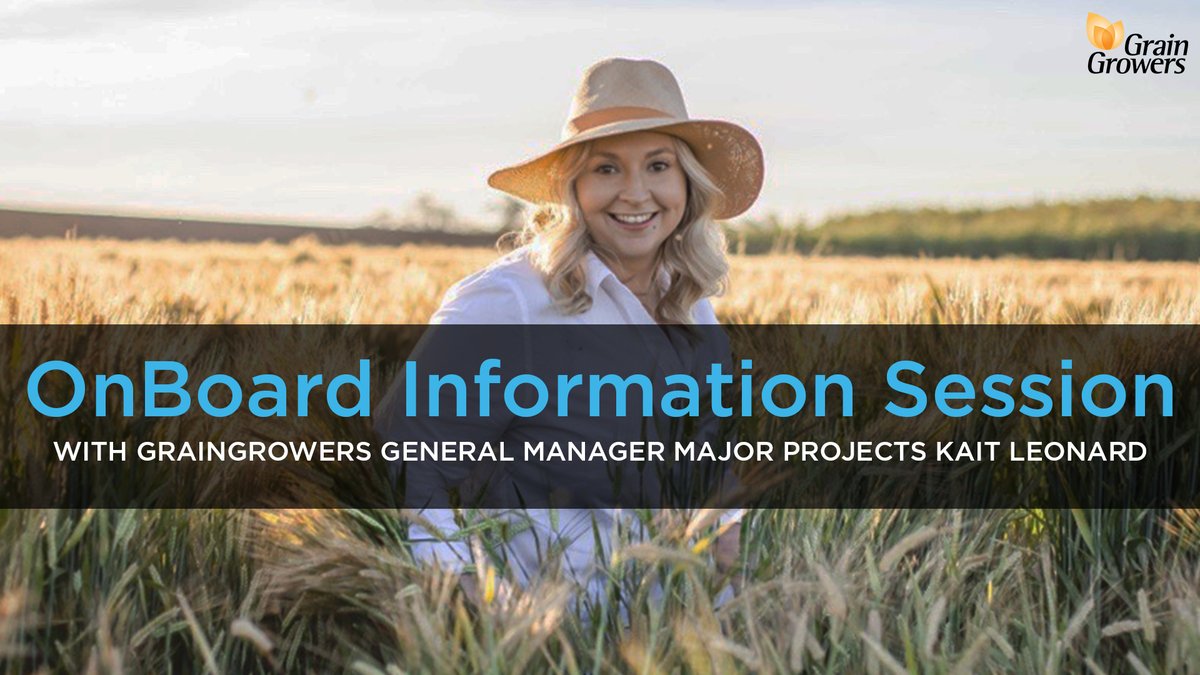 Are you curious about GrainGrowers #OnBoard grower director program?  

👉 Join the online info session: bit.ly/46a1k9a

You'll hear from GrainGrowers' Kait Leonard about what to expect and what the program involves.

🌾 WHEN: Tuesday 26 September | 1pm AEST