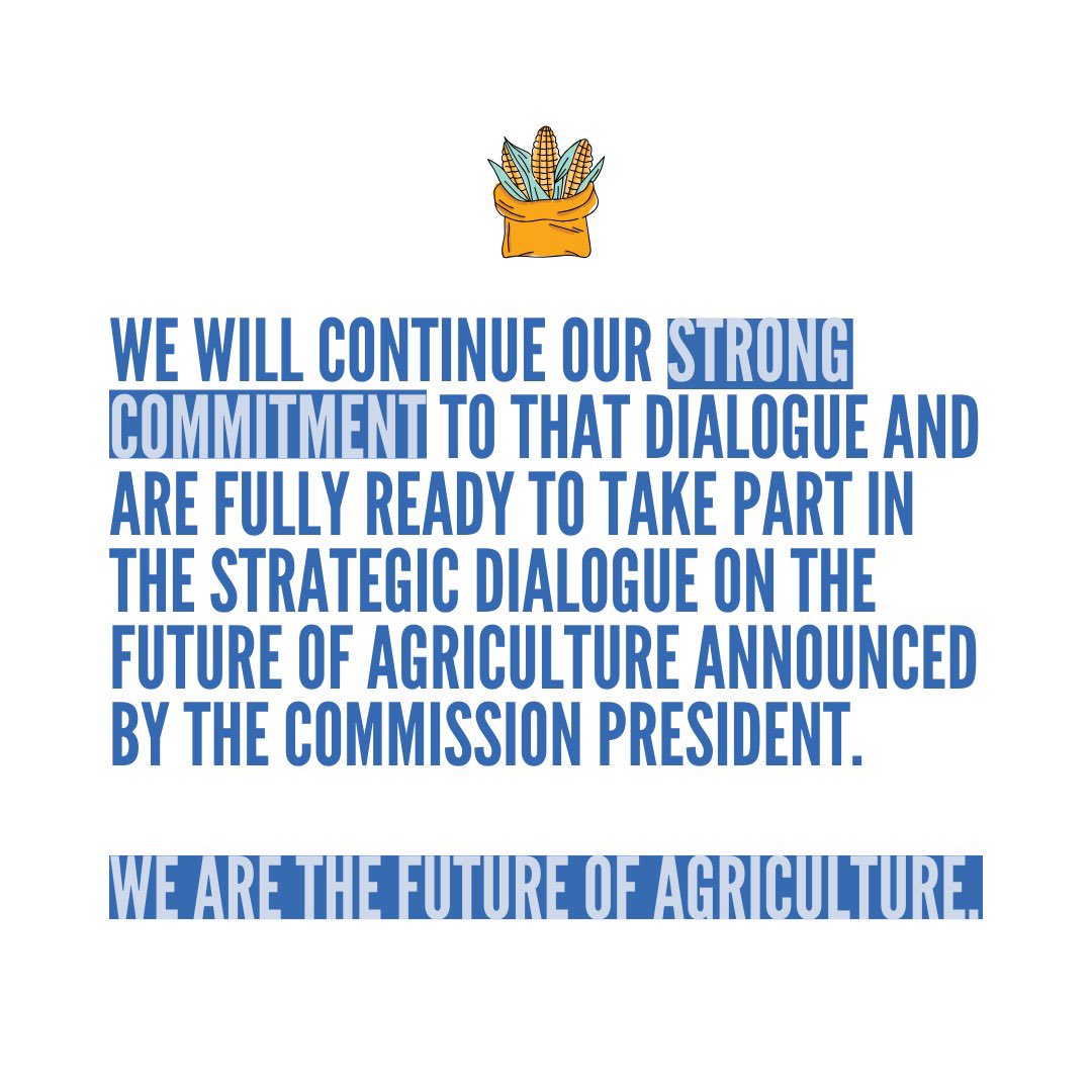 Today, in her State of the EU speech, Commission President @vonderleyen proposed to launch a strategic dialogue on the future of agriculture. 

💬 Our message: young farmers remain mobilised to work for more dialogue, less polarisation. 

#SOTEU #SOTEU2023