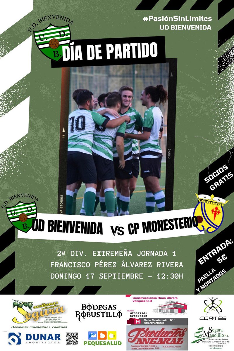 ⚽️DÍA DE PARTIDO⚽️

🙌Llegó el momento que tanto esperábamos. Estamos listos para volver a soñar con los pies y el balón en el suelo.

🤗Os esperamos el domingo, familia. Vamos a pasarlo bien con una #PasiónSinLímites💚🤍