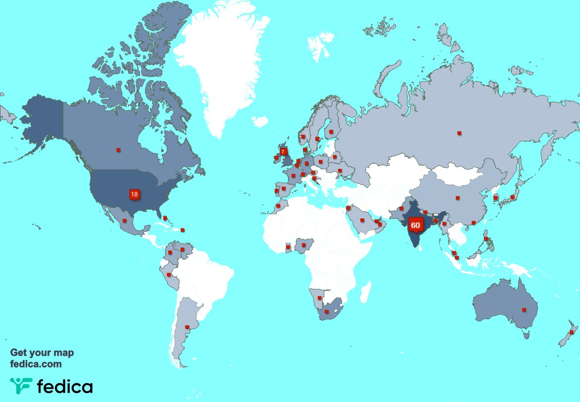 Special thank you to my 3 new followers from India, and more last week. fedica.com/!nitinSPEAKs