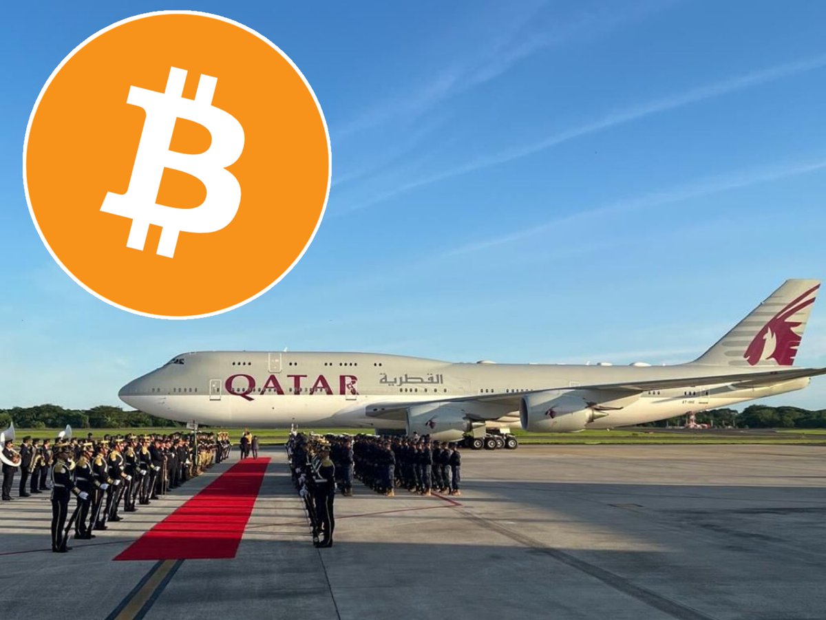 JUST IN: The Emir of Qatar has landed in El Salvador. 🇶🇦🇸🇻 What do you  think is on the agenda? 🌋 Bitcoin Mining, Bitcoin Bonds, Infrastructure  investment…