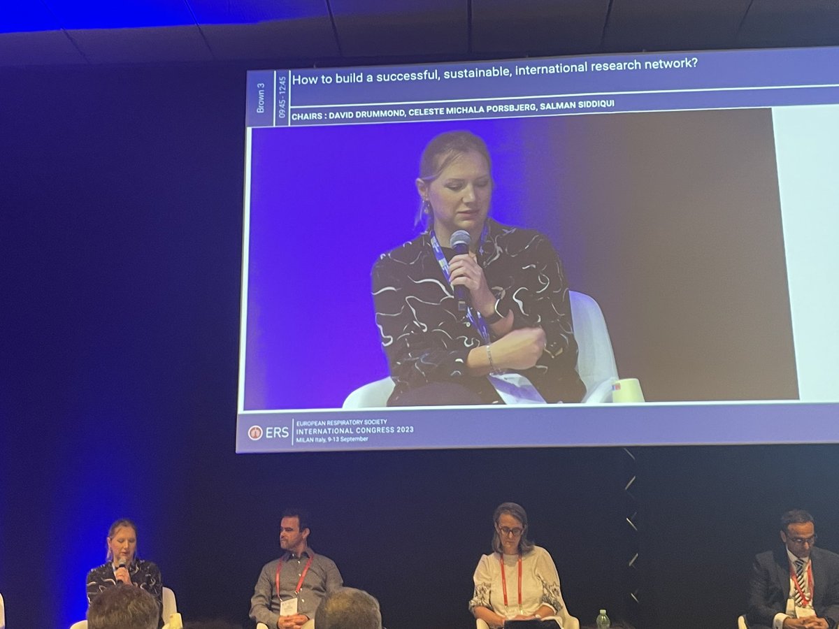 @PCD_UK on stage at the research consortium meeting So much primary ciliary dyskinesia research at this #ERS2023 #erscongress primarily because of amazing advocates like Lucy and @beatpcd Well done!!! 👏👏👏👏👏👏👏👏👏👏👏